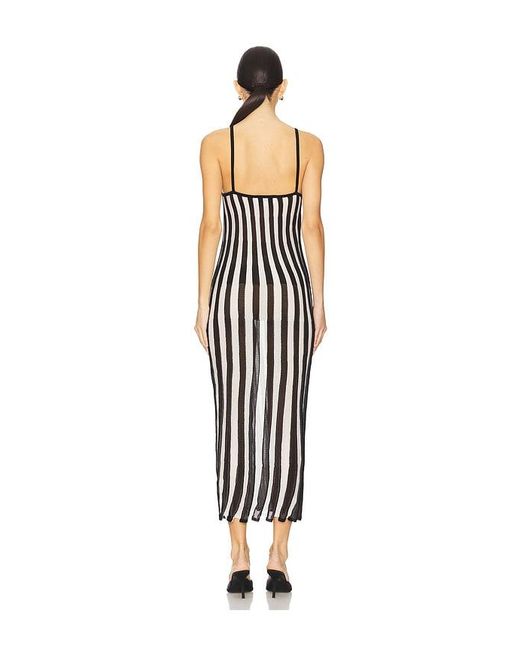 ROBE KAYLEE en Black,White Solid & Striped