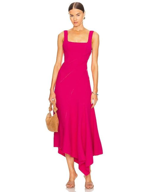 Acler Pink Rowe Midi Dress