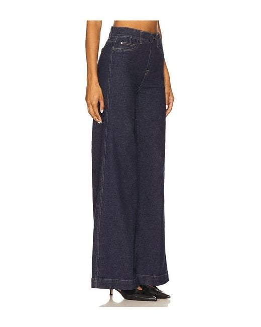 Spanx Blue Pull On Wide Leg Jean