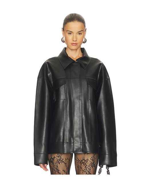 Norma Kamali Black Oversized Jean Jacket