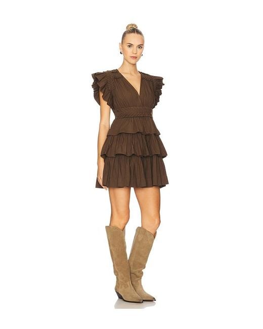 Scarlett Poppies Brown Aurora Mini Dress