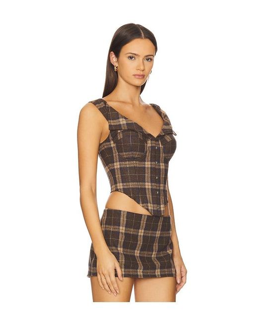 GUIZIO Multicolor Chamonix Tartan Corset