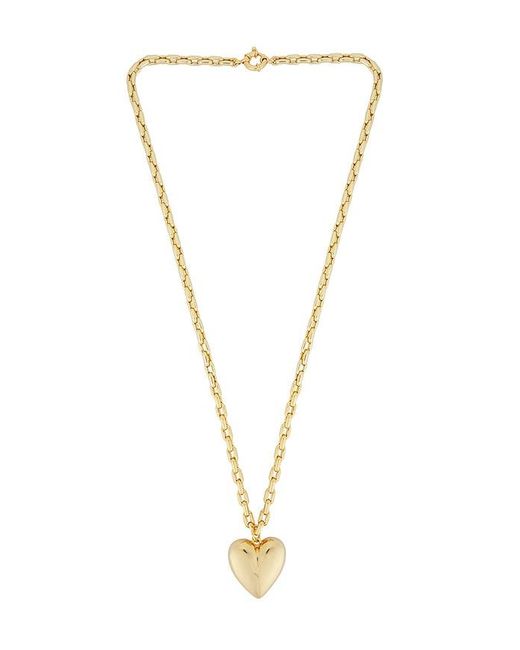 Timeless Pearly Metallic Heart Necklace
