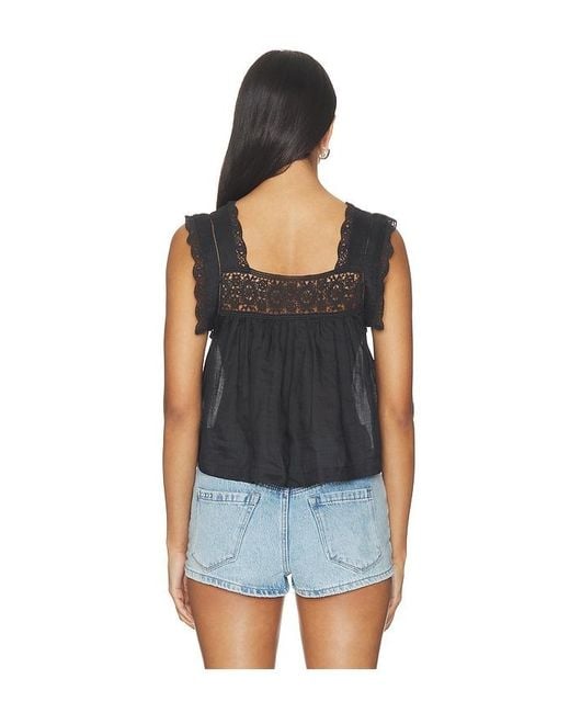 Citizens of Humanity Blue Mia Embroidered Top