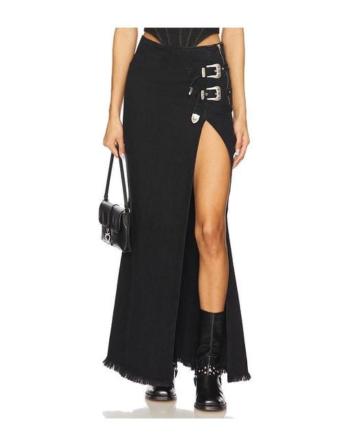 Urban Outfitters Black Western Maxi Skirt