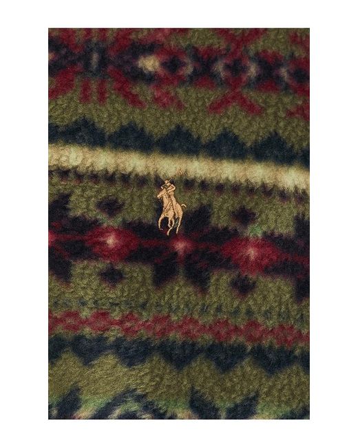 Polo Ralph Lauren Black Vintage Poly Fleece Knit Mockneck Pullover for men