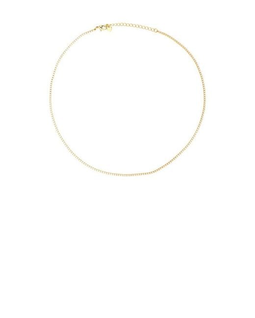 Alexa Leigh White Petite Tennis Necklace