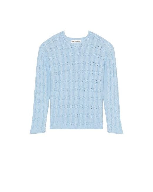 Our Legacy Blue Rigid Popover for men