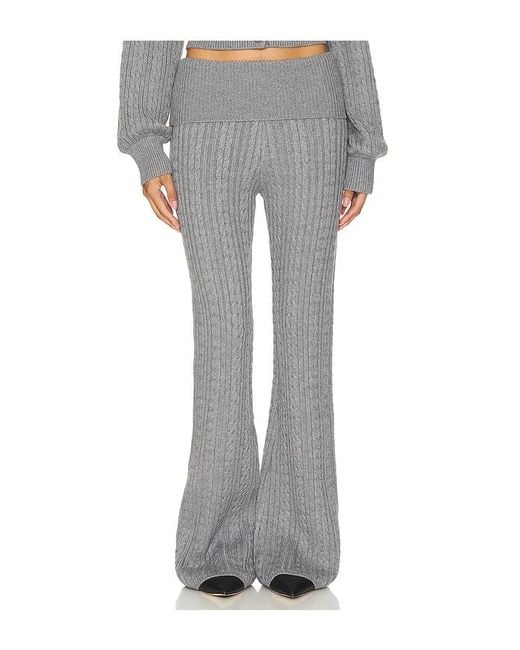 Lovers + Friends Gray X Emily Gemma Bessie Knit Pant