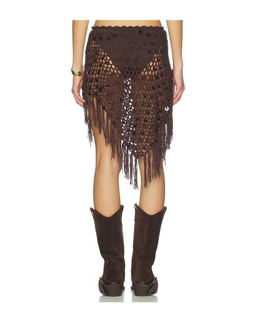 MORE TO COME Black Lorelai Crochet Skirt