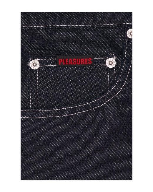 Pleasures Blue X Zero Skateboards Skull Jorts for men