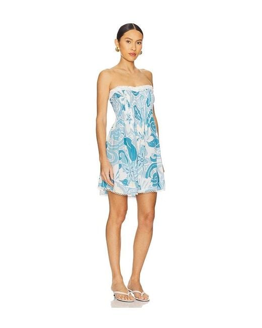 Poupette Blue Bandeau-Kleid Claire