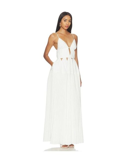 Jonathan Simkhai White Selene Sleeveless Gown