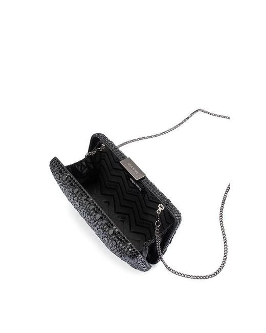 Olga Berg Black Harriet Crystal Clutch