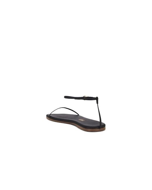 TKEES Black Square Toe Twiggy Sandal