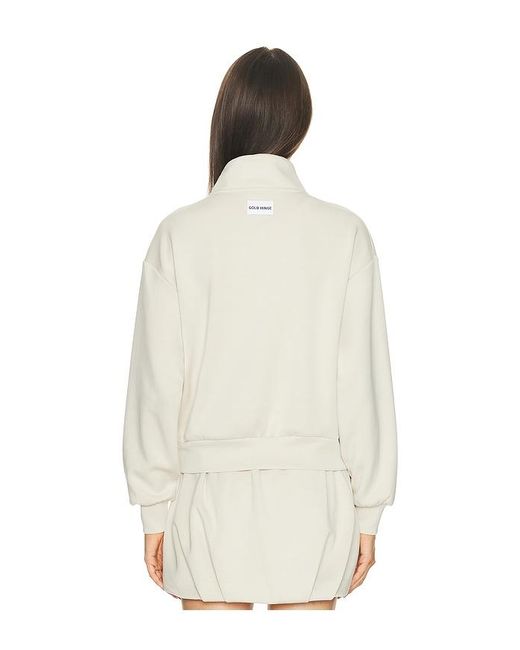 Gold Hinge White Luxesoft Lounge Quarter Zip