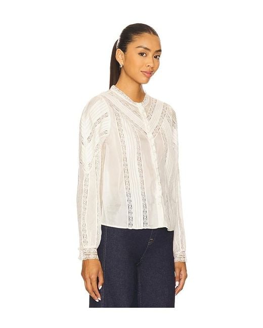 LoveShackFancy White Aralina Blouse