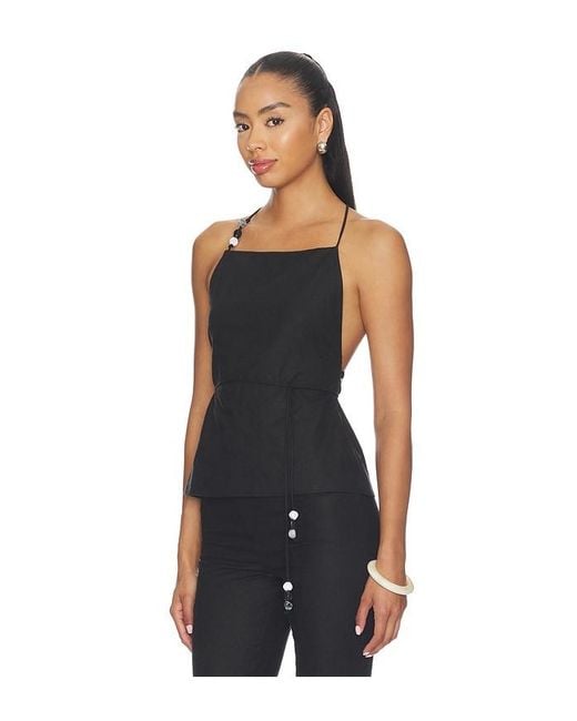 L'academie Black 'Academie Anaia Linen Top