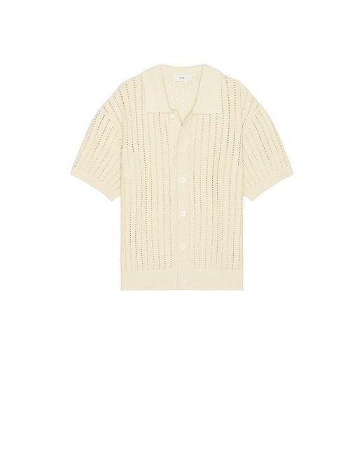 DUNST Natural Relaxed Collared Cardigan for men