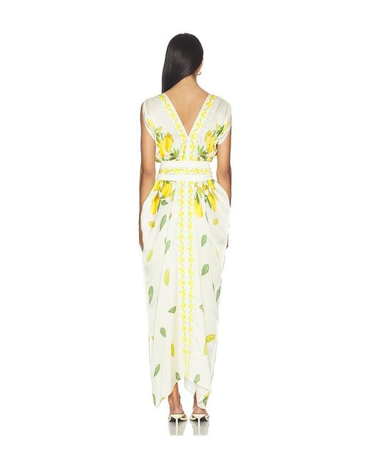 VERANDAH Metallic Dripping Alphonso Silk Dress