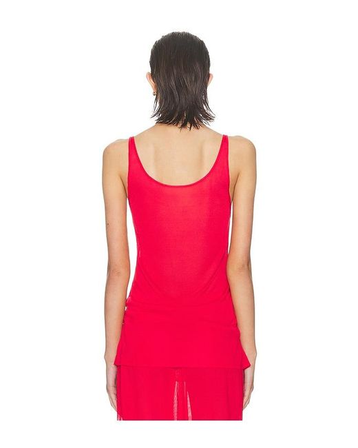 Helsa Red Arlena Knit Top