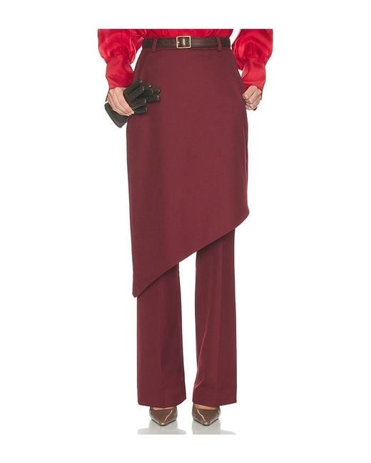 Helsa Red Trouser With Attached Skirt