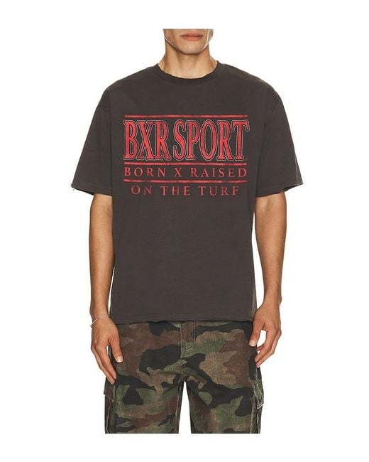 Born X Raised Red University Tee for men