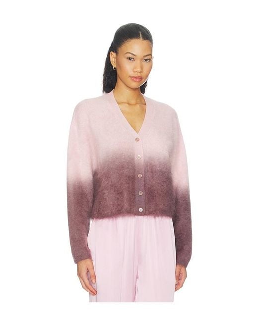 SABLYN Pink Jolie Cropped Ombre Crewneck Sweater