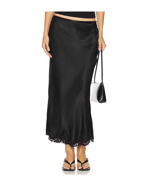 Rixo Black Crystal Skirt