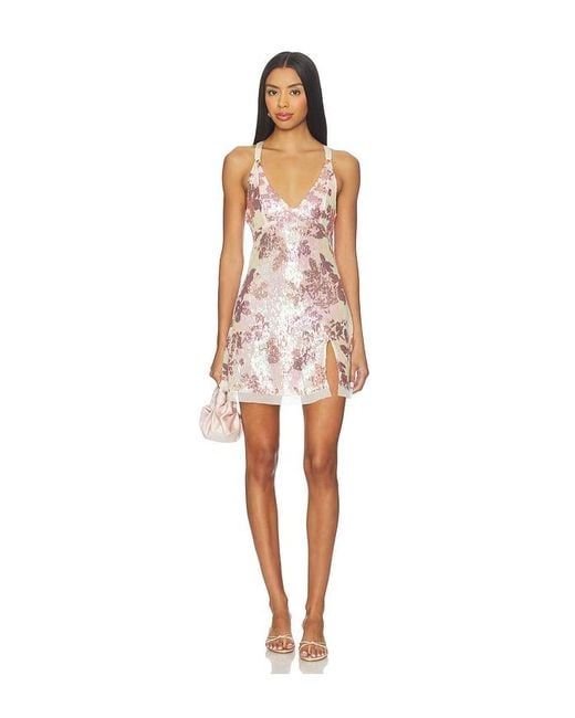 Free People White X Intimately Dazzle Me Sequin Jacquard Dress