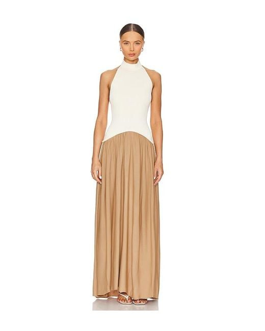 Solid & Striped Natural Soglio Halter Dress
