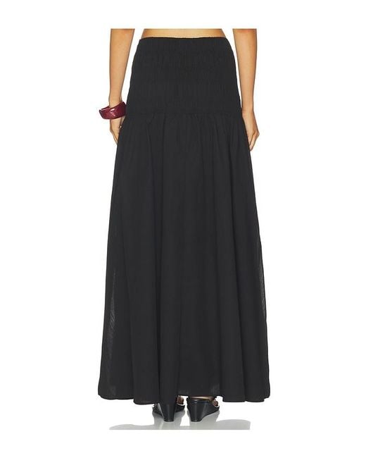 Closed Black Gathered Skirt