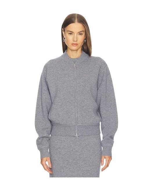 SRG Gray Velma Knit Bomber Jacket