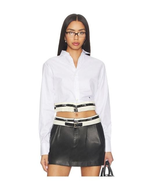 HOMMEGIRLS White Belted Shirt