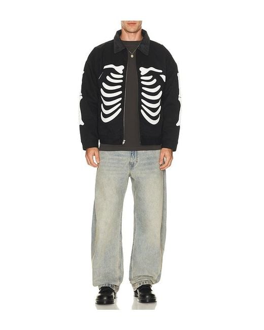 Ryoko Rain Black Bones Work Jacket for men
