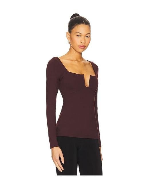 Susana Monaco Purple Long Sleeve Blouse