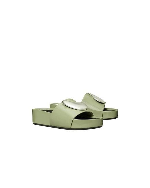 Tory Burch Green Pantolette Patos Platform