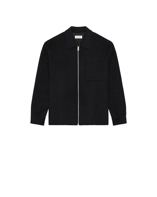 FRAME Black Double Face Zip Shirt Jacket for men