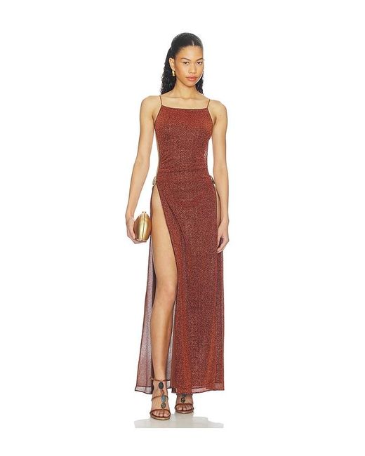 Oseree White Lumiere Shell Long Dress