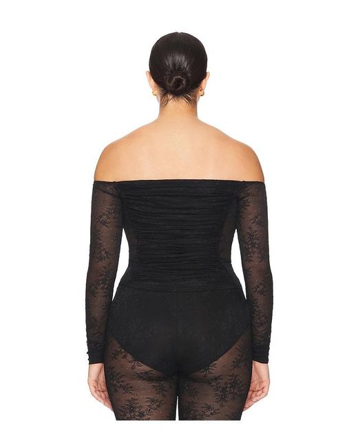 AFRM Black Odilla Lace Combo Top