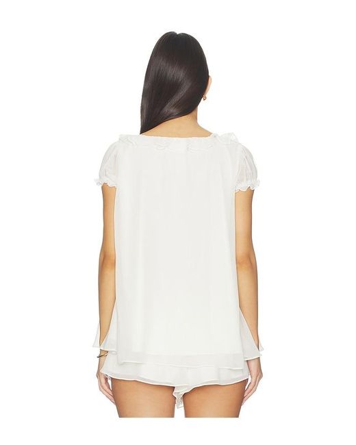 Lovers + Friends White Janet Top