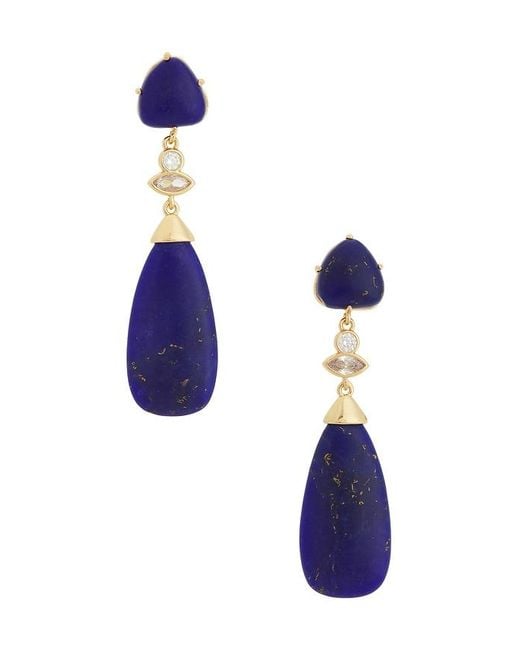 Ettika Blue Lapis Solstice Drop Earrings