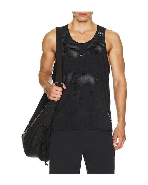 Satisfy Black Space-O Singlet for men