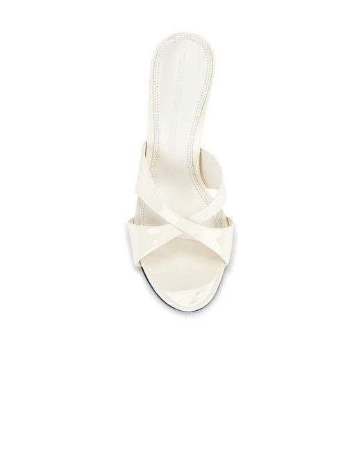 Black Suede Studio White Aika 95 Sandal