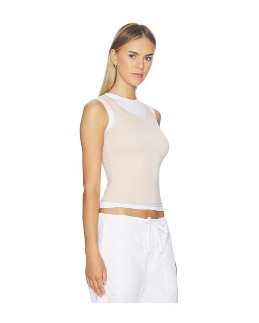 ALL THE WAYS White Kyle Layered Tank
