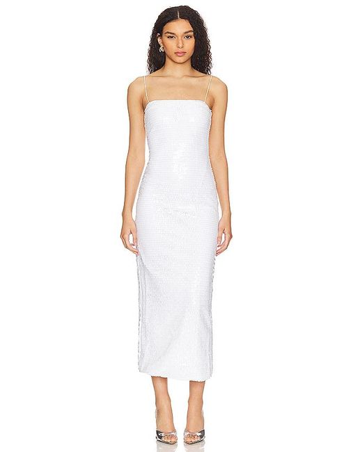 ROBE MAXI HANNAH SEQUIN en White bubish