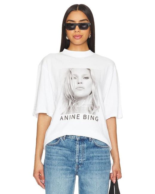Camiseta avi kate moss Anine Bing de color White