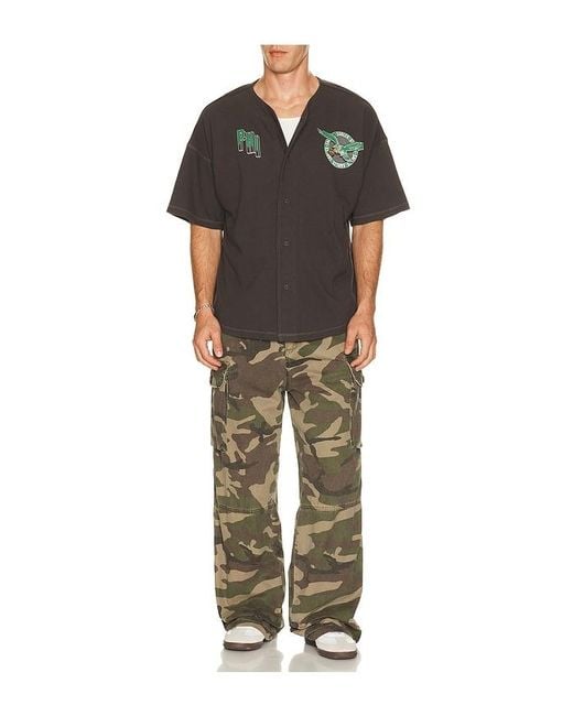 Junk Food Green Eagles Baseball Jersey for men