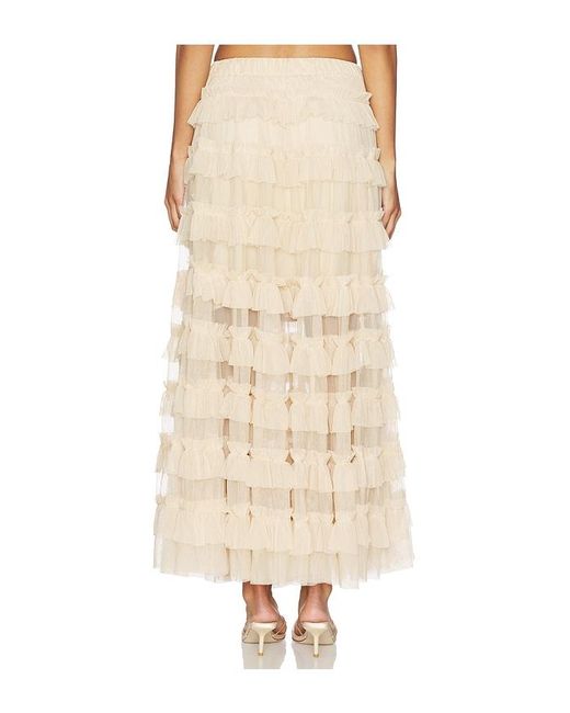 AllSaints Natural Aude Ruffle Skirt