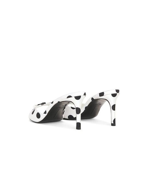Black Suede Studio White Albie 65 Mule